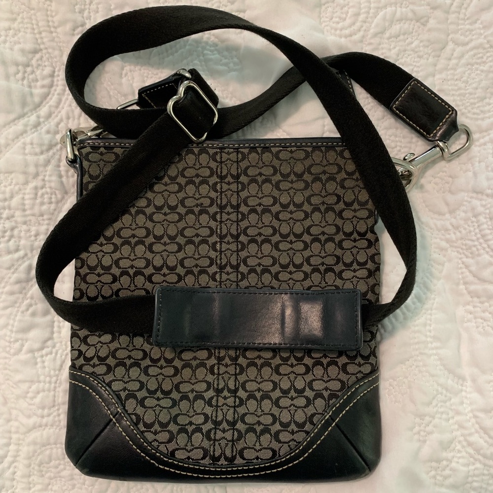 Coach bag - black crossbody, adjustable strap